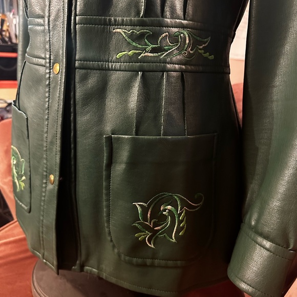 Vintage Penney’s International Imports Western Green Embroidered Jacket XL 14 - Picture 12 of 16